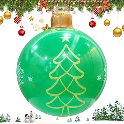 Missmisq Aufblasbare Weihnachtsdekoration,PVC Aufblasbare Dekoration Für Den Garten - Wasserdicht 61cm Große Kugel | Für Garten Baum Terrasse Hof Missmisq Aufblasbare Weihnachtsdekoration,PVC Aufblasbare Dekoration Für Den Garten - Wasserdicht 61cm Große Kugel | Für Garten Baum Terrasse Hof von Missmisq