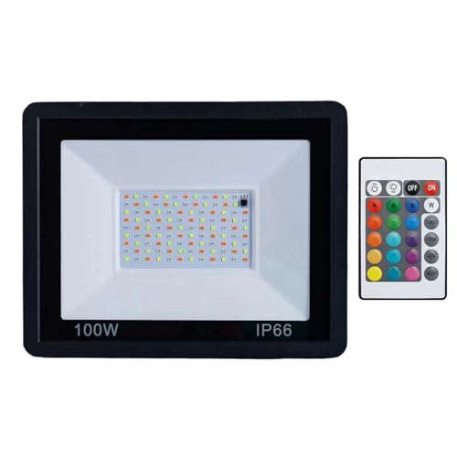 Missmisq LED Flutlicht Außenbereich - Außen LED Strahler - RGB Farbwechsel Flutlicht Mit Fernbedienung Für Terrasse Einfahrt Gartenbereich Missmisq LED Flutlicht Außenbereich - Außen LED Strahler - RGB Farbwechsel Flutlicht Mit Fernbedienung Für Terrasse Einfahrt Gartenbereich von Missmisq
