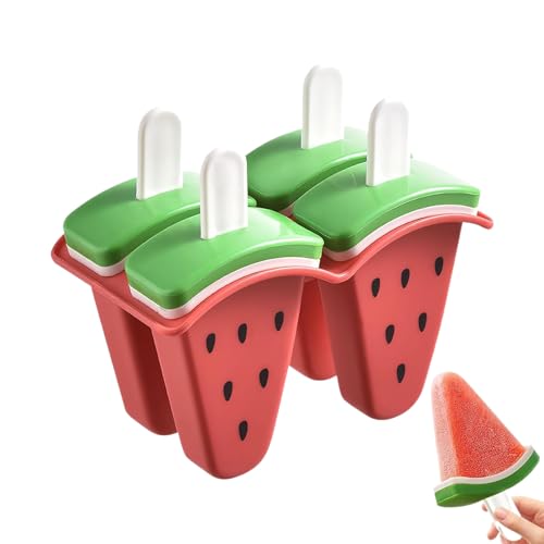 Missmisq Molds für Kinder | Wassermelonenform Kinder am Stiel Form | Lebensmittelechte Silikonform Mit Stielen Gefrierbehälter Für Joghurt Fruchtzubereitungen von Missmisq