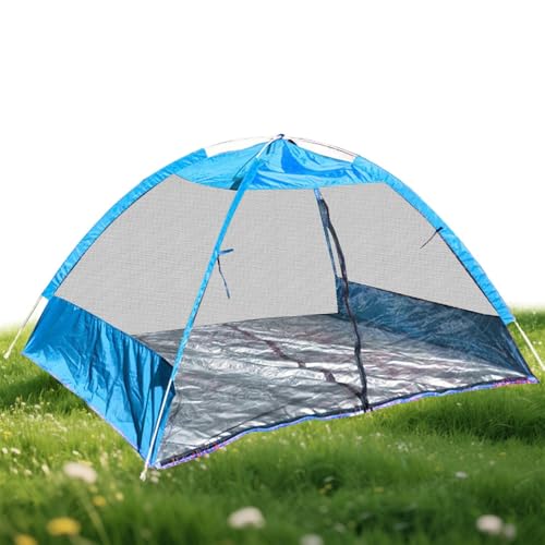 Missmisq Strandzelt - Strandschutz Campingzelt UPF 50 | Tragbarer Schattenplatz Einfacher Aufbau Sonnendach Für 3-4 Personen Familie Camping Urlaub Wanderung Accessoires von Missmisq
