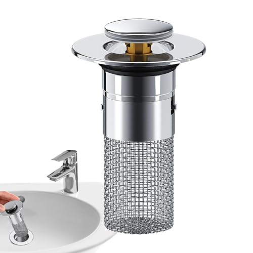 Waschbeckenstöpsel Abflussstopfen Waschbecken Pop Up Stöpsel Waschbecken Abflussstopfen Für Aufsatzwaschbecken Badewannenstöpsel Mit Anti Clogging Sieb Waschbeckenstöpsel Für Und Küche von Missmisq