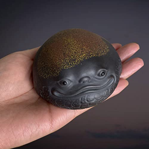 Missmore Exquisite handgefertigte Teekröte aus violettem Ton – chinesische Keramik-Teezeremonie Dekoration und Sammlerstück Geschenk von Missmore