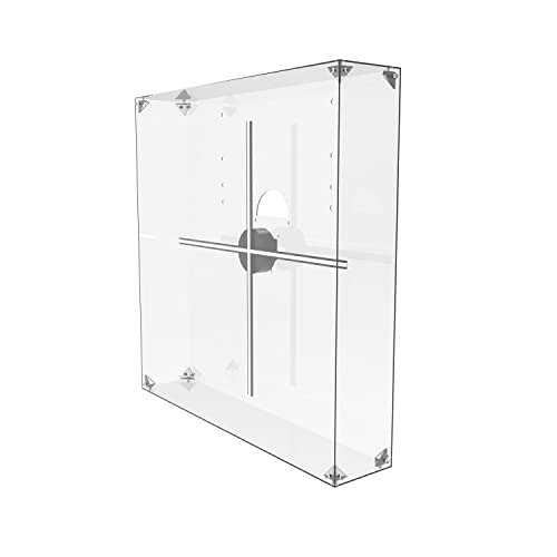 Missyou 3D-Hologramm-Lüfterabdeckung für 46 cm für Sammlerstücke, zusammenbauen, transparente Acryl-Box, alternatives Glasgehäuse für 3D-Hologramm-Fächer oder holografische Projektion (für 18 Zoll und von Missyou