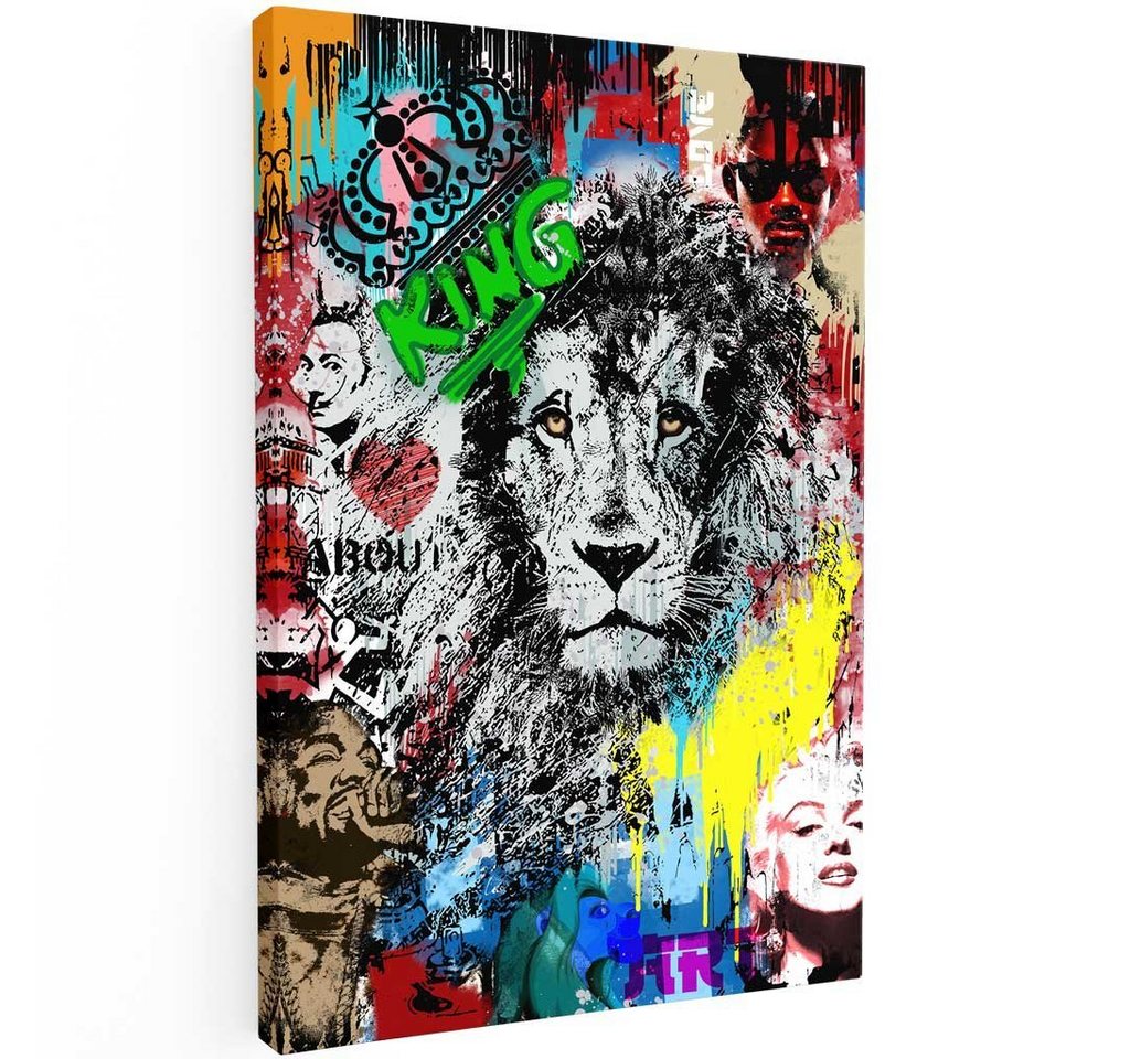 Mister-Kreativ Wandbild Abstract Lion Head - Premium Wandbild, Viele Größen + Materialien, Poster + Leinwand + Acrylglas von Mister-Kreativ