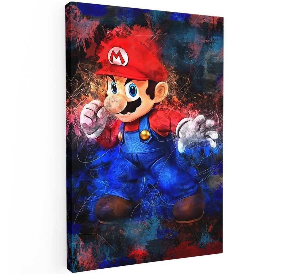 Mister-Kreativ Wandbild Battle Ready Mario - Premium Wandbild, Viele Größen + Materialien, Poster + Leinwand + Acrylglas von Mister-Kreativ