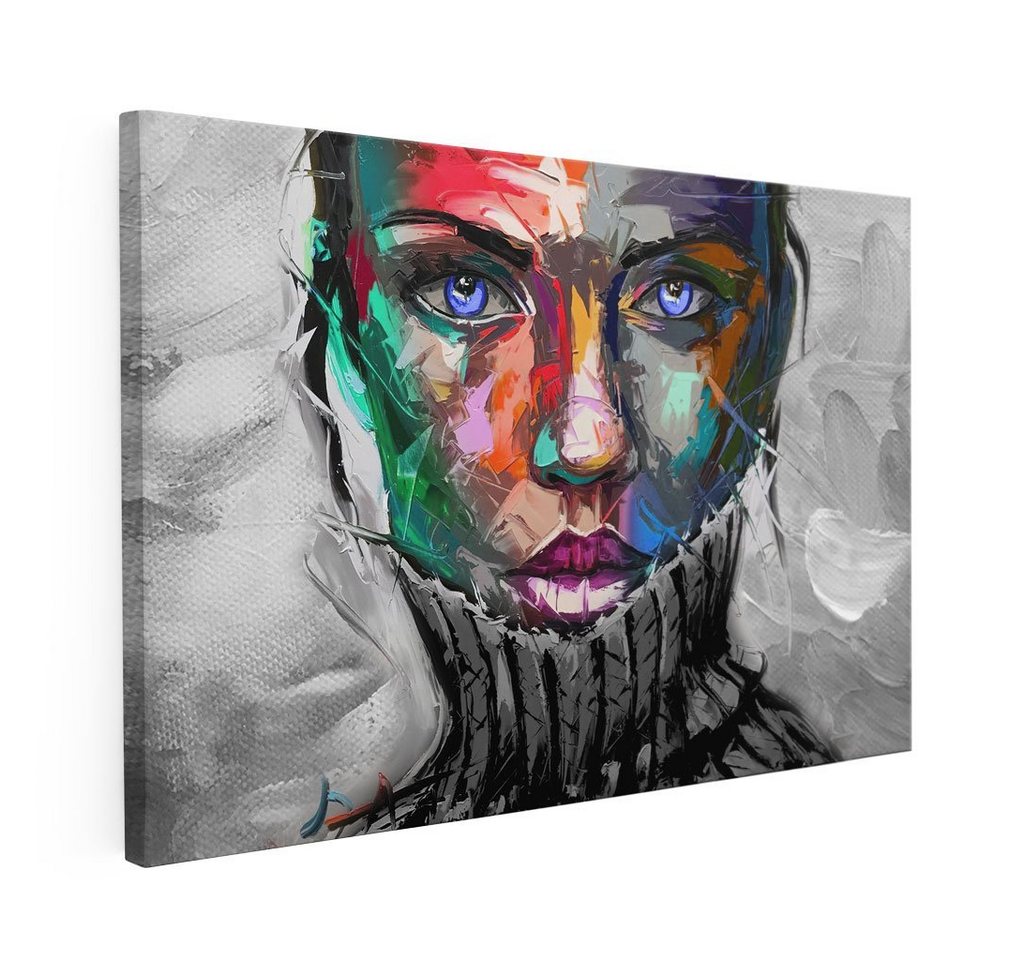 Mister-Kreativ Wandbild Blue Eyed Face - Premium Wandbild, Viele Größen + Materialien, Poster + Leinwand + Acrylglas von Mister-Kreativ