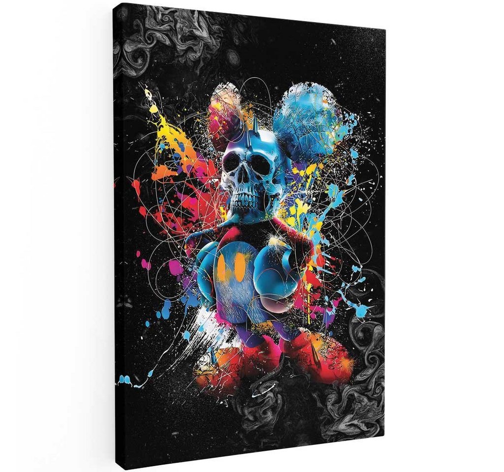 Mister-Kreativ Wandbild Boxing Skull - Premium Wandbild, Viele Größen + Materialien, Poster + Leinwand + Acrylglas von Mister-Kreativ