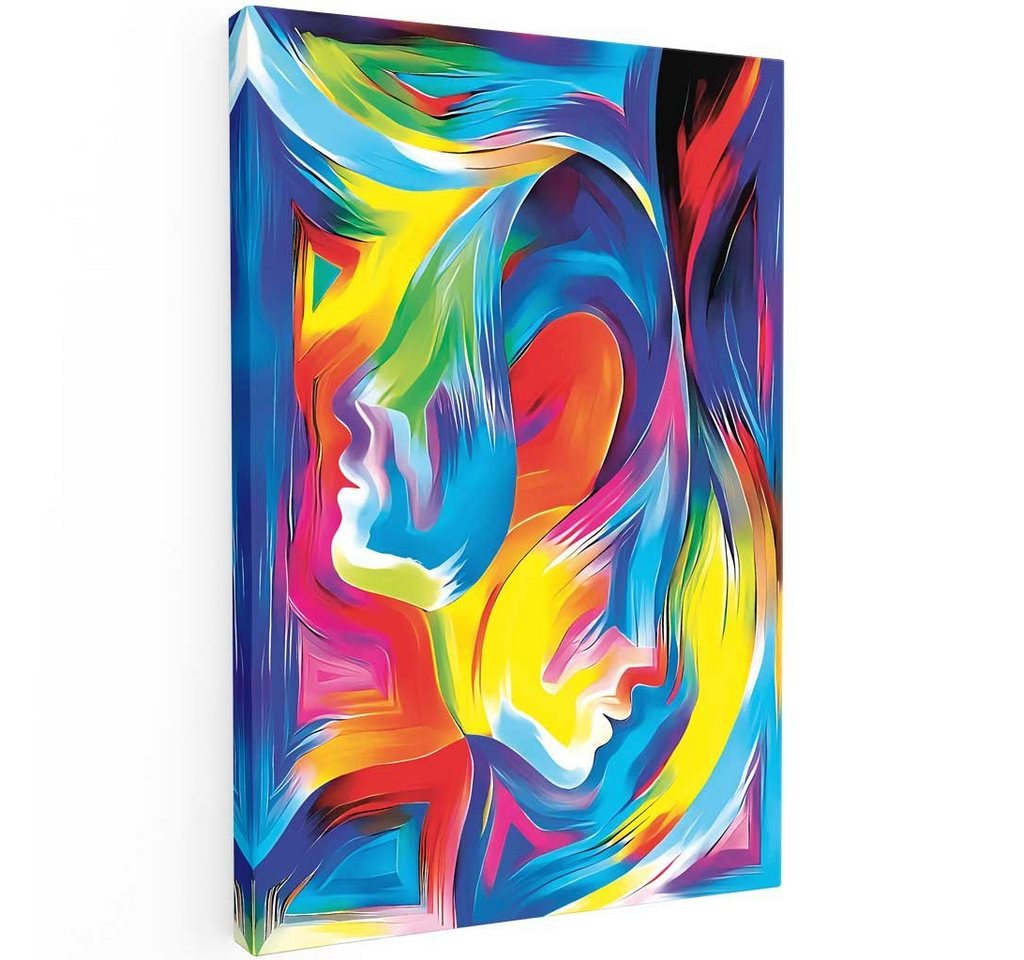 Mister-Kreativ XXL-Wandbild Abstract Art Faces - Premium Wandbild, Viele Größen + Materialien, Poster + Leinwand + Acrylglas von Mister-Kreativ