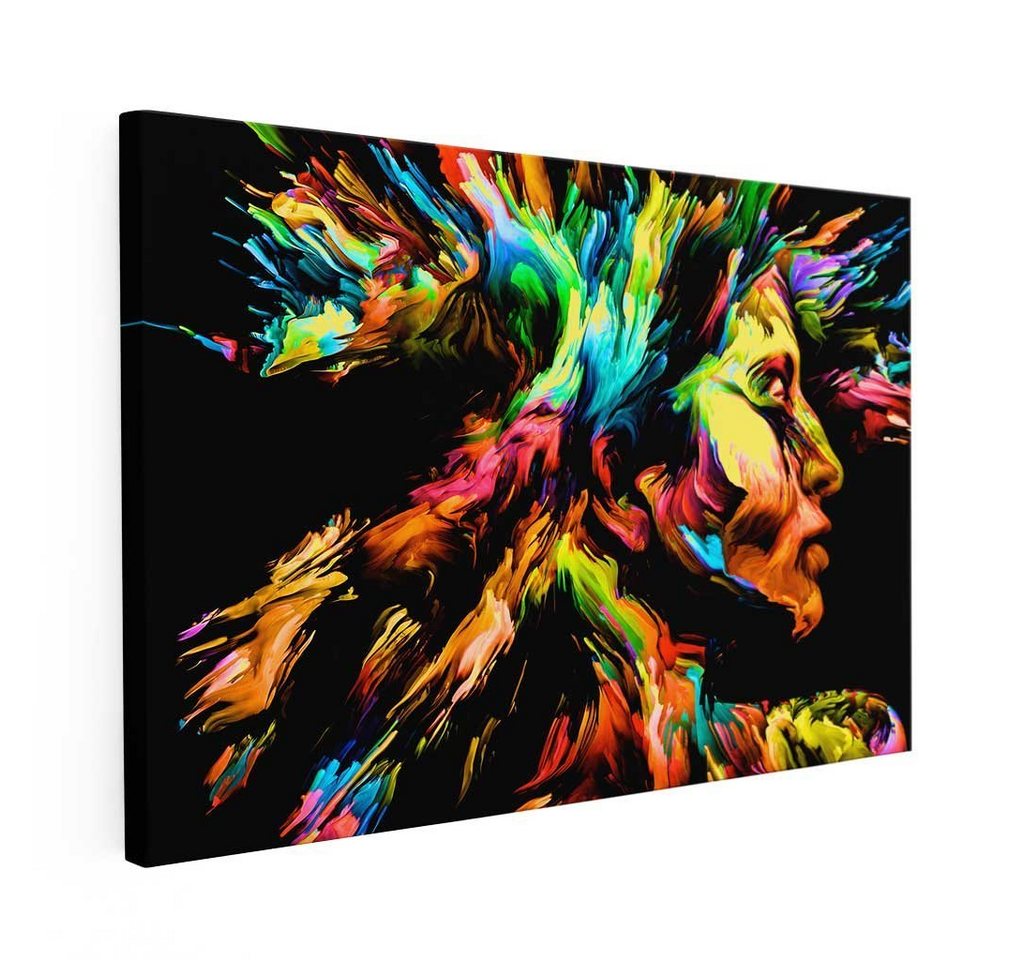 Mister-Kreativ XXL-Wandbild Abstract Coloured Face - Premium Wandbild, Viele Größen + Materialien, Poster + Leinwand + Acrylglas von Mister-Kreativ