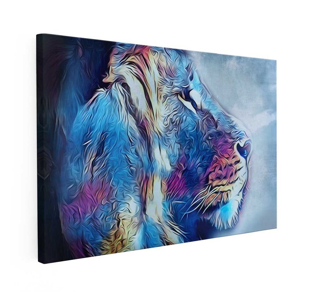 Mister-Kreativ XXL-Wandbild Cool Lion Illustration - Premium Wandbild, Viele Größen + Materialien, Poster + Leinwand + Acrylglas von Mister-Kreativ