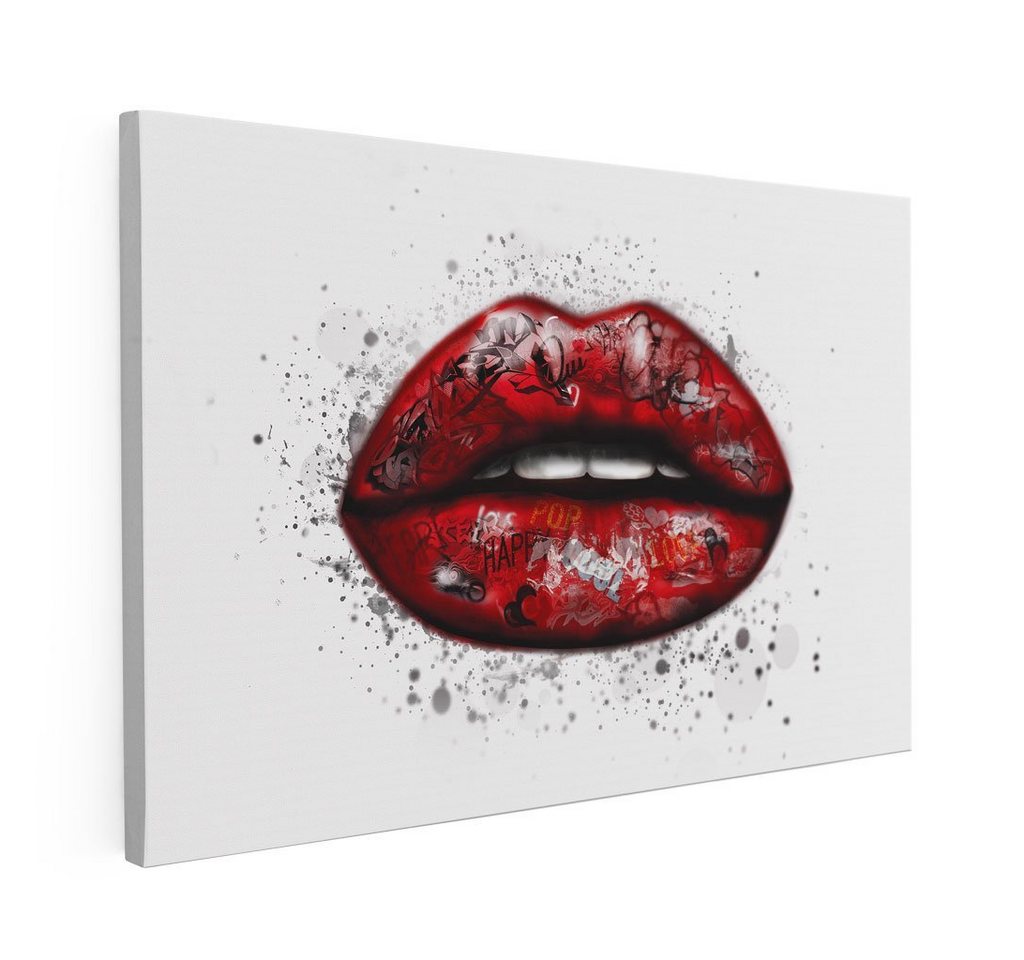 Mister-Kreativ XXL-Wandbild Cool Red Lips - Premium Wandbild, Viele Größen + Materialien, Poster + Leinwand + Acrylglas von Mister-Kreativ