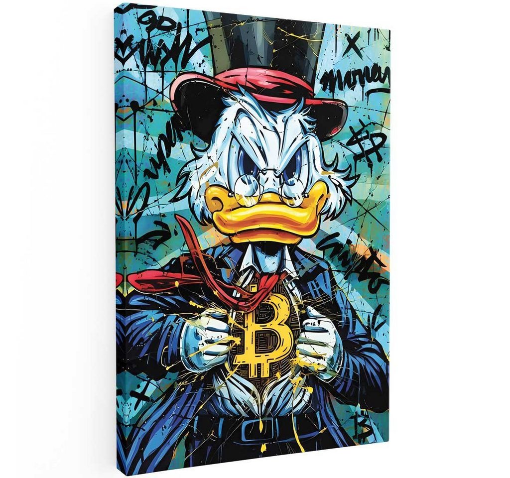 Mister-Kreativ XXL-Wandbild Dagobert Bitcoin - Premium Wandbild, Viele Größen + Materialien, Poster + Leinwand + Acrylglas von Mister-Kreativ