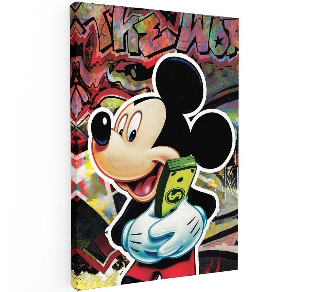 Mister-Kreativ XXL-Wandbild Dollar Holding Mouse - Premium Wandbild, Viele Größen + Materialien, Poster + Leinwand + Acrylglas von Mister-Kreativ