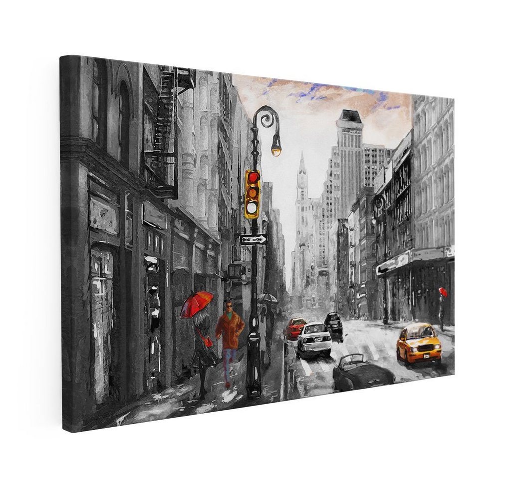 Mister-Kreativ XXL-Wandbild Downtown Street - Premium Wandbild, Viele Größen + Materialien, Poster + Leinwand + Acrylglas von Mister-Kreativ