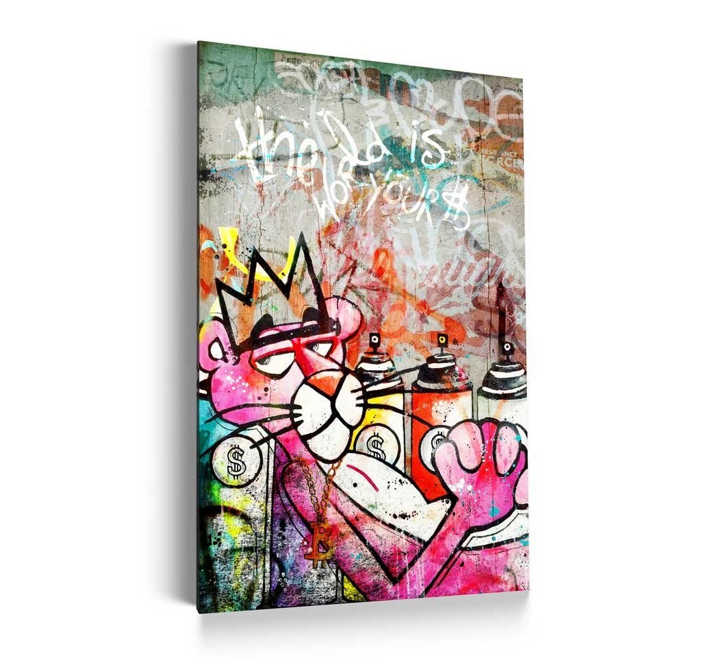 Mister-Kreativ XXL-Wandbild Graffiti Chill Panther - Premium Wandbild, Viele Größen + Materialien, Poster + Leinwand + Acrylglas von Mister-Kreativ