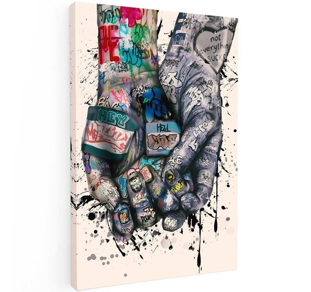 Mister-Kreativ XXL-Wandbild Graffiti Hands - Premium Wandbild, Viele Größen + Materialien, Poster + Leinwand + Acrylglas von Mister-Kreativ