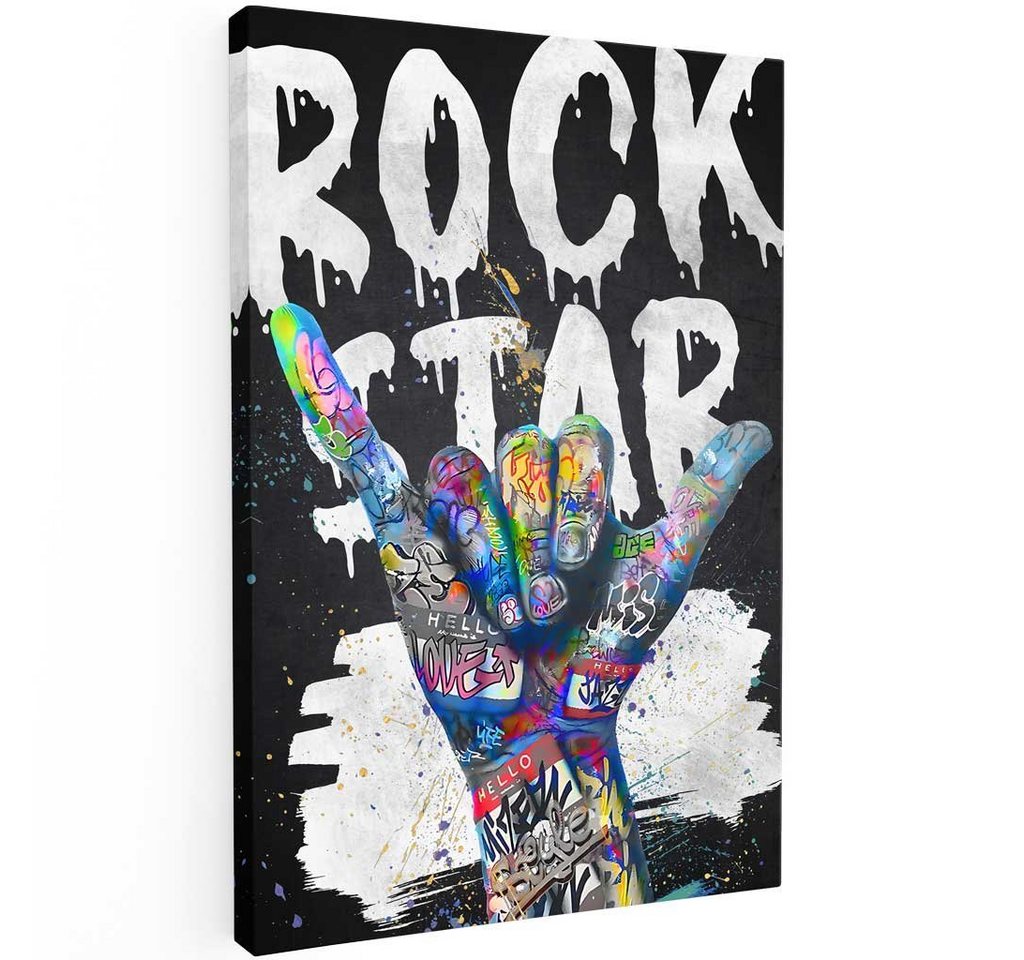 Mister-Kreativ XXL-Wandbild Graffiti Rock Star - Premium Wandbild, Viele Größen + Materialien, Poster + Leinwand + Acrylglas von Mister-Kreativ