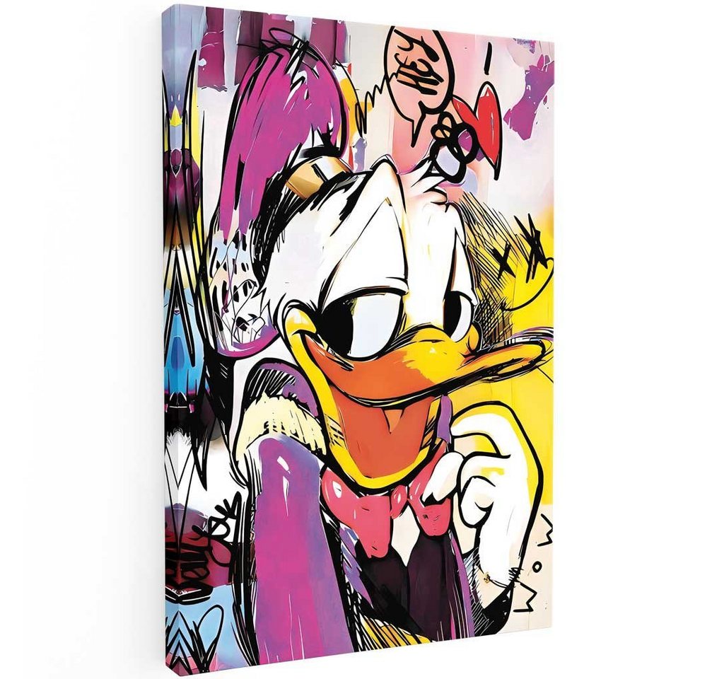 Mister-Kreativ XXL-Wandbild Happy Duck Painting - Premium Wandbild, Viele Größen + Materialien, Poster + Leinwand + Acrylglas von Mister-Kreativ