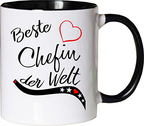Mister Merchandise Becher Tasse Beste Chefin der Welt. Kaffee Kaffeetasse liebevoll Bedruckt Beruf Job Arbeit Weiß-Schwarz Mister Merchandise Becher Tasse Beste Chefin der Welt. Kaffee Kaffeetasse liebevoll Bedruckt Beruf Job Arbeit Weiß-Schwarz von Mister Merchandise