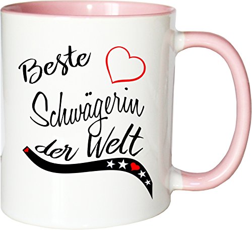 Mister Merchandise Becher Tasse Beste Schwägerin der Welt. Kaffee Kaffeetasse liebevoll Bedruckt Beruf Job Arbeit Weiß-Rosa Mister Merchandise Becher Tasse Beste Schwägerin der Welt. Kaffee Kaffeetasse liebevoll Bedruckt Beruf Job Arbeit Weiß-Rosa von Mister Merchandise