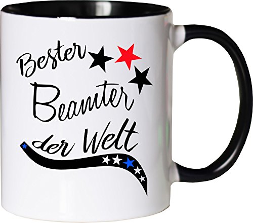 Mister Merchandise Becher Tasse Bester Beamter der Welt. Kaffee Kaffeetasse liebevoll Bedruckt Beruf Job Arbeit Weiß-Schwarz Mister Merchandise Becher Tasse Bester Beamter der Welt. Kaffee Kaffeetasse liebevoll Bedruckt Beruf Job Arbeit Weiß-Schwarz von Mister Merchandise