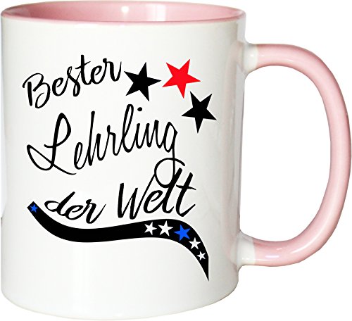 Mister Merchandise Becher Tasse Bester Lehrling der Welt. Kaffee Kaffeetasse liebevoll Bedruckt Beruf Job Arbeit Weiß-Rosa Mister Merchandise Becher Tasse Bester Lehrling der Welt. Kaffee Kaffeetasse liebevoll Bedruckt Beruf Job Arbeit Weiß-Rosa von Mister Merchandise