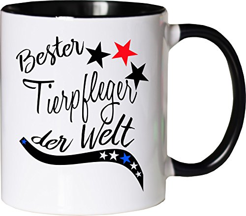 Mister Merchandise Becher Tasse Bester Tierpfleger der Welt. Kaffee Kaffeetasse liebevoll Bedruckt Beruf Job Arbeit Weiß-Schwarz Mister Merchandise Becher Tasse Bester Tierpfleger der Welt. Kaffee Kaffeetasse liebevoll Bedruckt Beruf Job Arbeit Weiß-Schwarz von Mister Merchandise