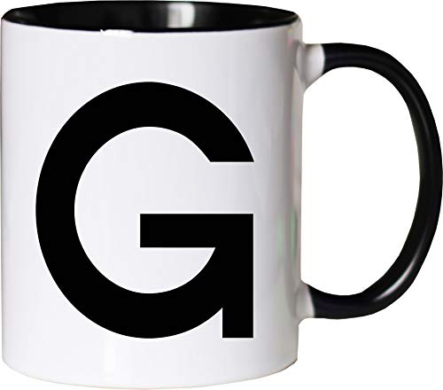 Mister Merchandise Becher Tasse Buchstabe G Kaffee Kaffeetasse liebevoll Bedruckt Anfangsbuchstabe Initial Initialien Weiß-Schwarz Mister Merchandise Becher Tasse Buchstabe G Kaffee Kaffeetasse liebevoll Bedruckt Anfangsbuchstabe Initial Initialien Weiß-Schwarz von Mister Merchandise