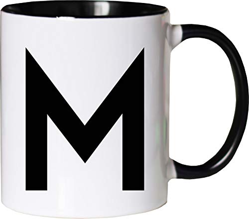 Mister Merchandise Becher Tasse Buchstabe M Kaffee Kaffeetasse liebevoll Bedruckt Anfangsbuchstabe Initial Initialien Weiß-Schwarz Mister Merchandise Becher Tasse Buchstabe M Kaffee Kaffeetasse liebevoll Bedruckt Anfangsbuchstabe Initial Initialien Weiß-Schwarz von Mister Merchandise