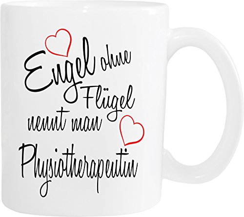 Mister Merchandise Becher Tasse Engel ohne Flügel nennt Man Physiotherapeutin Kaffee Kaffeetasse liebevoll Bedruckt Beruf Job Geschenk Weiß von Mister Merchandise