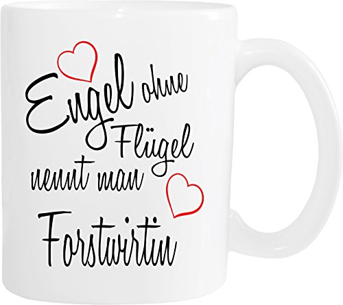 Mister Merchandise Becher Tasse Engel ohne Flügel nennt Man Forstwirtin Kaffee Kaffeetasse liebevoll Bedruckt Beruf Job Geschenk Weiß von Mister Merchandise