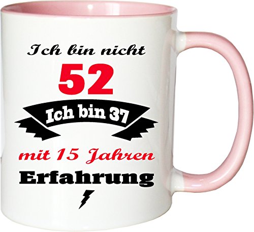 Mister Merchandise Becher Tasse Ich Bin Nicht 52 ich Bin … mit Jahren Erfahrung Kaffee Kaffeetasse liebevoll Bedruckt Jahre Geburtstag Alter jünger fühlen Weiß-Rosa Mister Merchandise Becher Tasse Ich Bin Nicht 52 ich Bin … mit Jahren Erfahrung Kaffee Kaffeetasse liebevoll Bedruckt Jahre Geburtstag Alter jünger fühlen Weiß-Rosa von Mister Merchandise