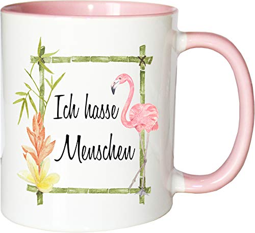 Mister Merchandise Becher Tasse Ich Hasse Menschen Kaffee Kaffeetasse liebevoll Bedruckt Misanthrop Geschenk Weiß-Rosa Mister Merchandise Becher Tasse Ich Hasse Menschen Kaffee Kaffeetasse liebevoll Bedruckt Misanthrop Geschenk Weiß-Rosa von Mister Merchandise