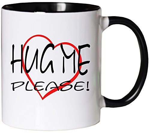 Mister Merchandise Kaffeebecher Tasse Hug Me Please! Umarme Mich Kuscheln Umarmung Liebe süß Teetasse Becher Weiß-Schwarz Mister Merchandise Kaffeebecher Tasse Hug Me Please! Umarme Mich Kuscheln Umarmung Liebe süß Teetasse Becher Weiß-Schwarz von Mister Merchandise