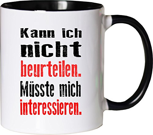 Mister Merchandise Kaffeebecher Tasse Kann ich Nicht beurteilen. Müsste Mich interessieren. 0 Teetasse Becher Weiß-Schwarz von Mister Merchandise