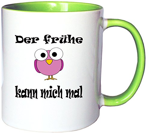 Mister Merchandise Kaffeetasse Becher Der frühe Vogel kann Mich mal Teetasse von Mister Merchandise