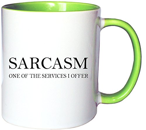 Mister Merchandise Kaffeetasse Becher Sarcasm - One of The Services I Offer Teetasse von Mister Merchandise