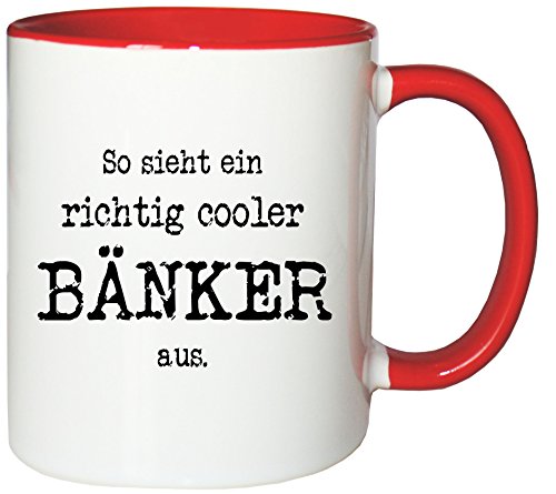 Mister Merchandise Kaffeetasse Becher So Sieht EIN richtig Cooler Bänker von Mister Merchandise