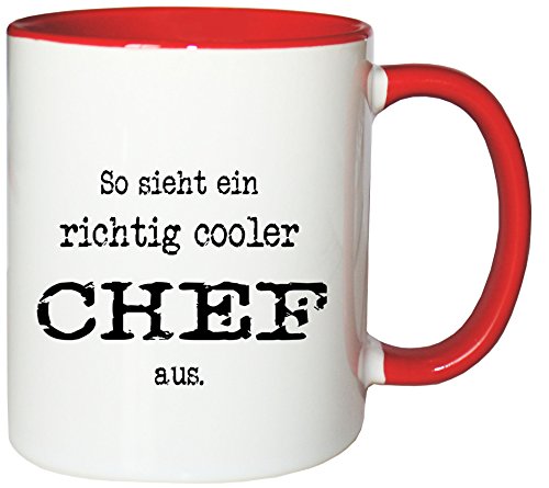 Mister Merchandise Kaffeetasse Becher So Sieht EIN richtig Cooler Chef von Mister Merchandise