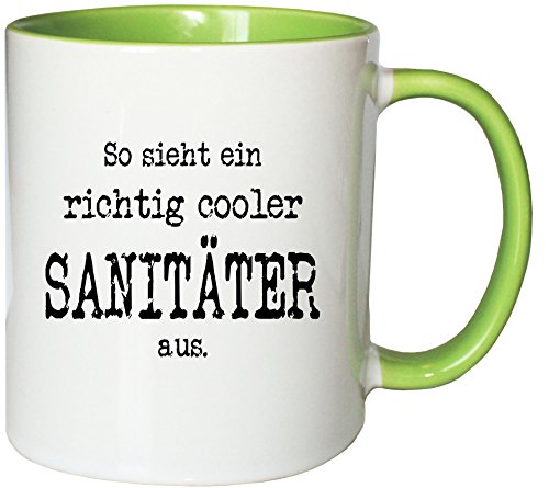 Mister Merchandise Kaffeetasse Becher So Sieht EIN richtig Cooler Sanitäter von Mister Merchandise