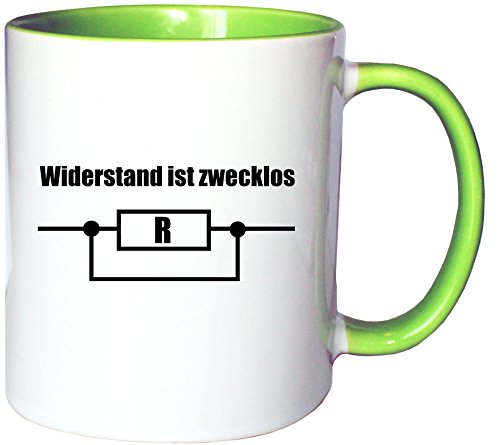 Mister Merchandise Kaffeetasse Becher Widerstand ist Zwecklos Teetasse von Mister Merchandise