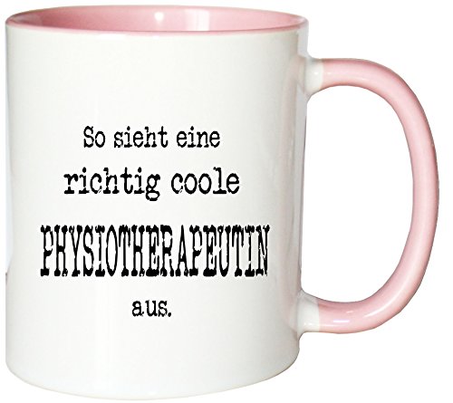 Mister Merchandise Kaffeetasse So Sieht eine richtig Coole Physiotherapeutin aus. Teetasse Becher, Farbe: Weiß-Rosa Mister Merchandise Kaffeetasse So Sieht eine richtig Coole Physiotherapeutin aus. Teetasse Becher, Farbe: Weiß-Rosa von Mister Merchandise