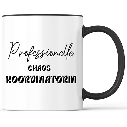 Tasse mit Spruch Chaos Koordinatorin Tagesmutter Becher Mutter Erzieherin Tagespflege KiTa - lustiges Geschenk - Kaffeebecher als Geschenkidee - Kaffeetasse 330ml - Weiss-Schwarz Tasse mit Spruch Chaos Koordinatorin Tagesmutter Becher Mutter Erzieherin Tagespflege KiTa - lustiges Geschenk - Kaffeebecher als Geschenkidee - Kaffeetasse 330ml - Weiss-Schwarz von Mister Merchandise
