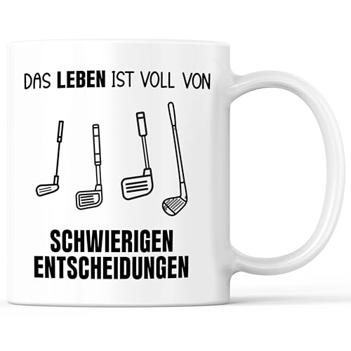 Tasse mit Spruch Golfer Golfschläger Eisen Holz Becher Golfen Golf Schläger - lustiges Geschenk - Kaffeebecher als Geschenkidee - Kaffeetasse 330ml - Weiss von Mister Merchandise