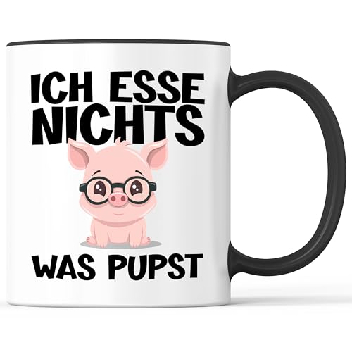 Tasse mit Spruch Nichts was pupst Becher Vegan Venagner Vegetarier Veganerin Vegetarierin - lustiges Geschenk - Kaffeebecher als Geschenkidee - Kaffeetasse 330ml - Weiss-Schwarz Tasse mit Spruch Nichts was pupst Becher Vegan Venagner Vegetarier Veganerin Vegetarierin - lustiges Geschenk - Kaffeebecher als Geschenkidee - Kaffeetasse 330ml - Weiss-Schwarz von Mister Merchandise