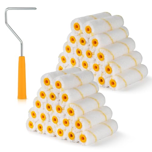 Mister Rui 40 Stück 10,2 cm Farbrollerabdeckungen – 9 mm Noppen-Mikrofaserrollen für Wände, Schränke, Zierleisten, kompatibel mit allen Farben und Flecken, wiederverwendbar und leicht zu reinigen Mister Rui 40 Stück 10,2 cm Farbrollerabdeckungen – 9 mm Noppen-Mikrofaserrollen für Wände, Schränke, Zierleisten, kompatibel mit allen Farben und Flecken, wiederverwendbar und leicht zu reinigen von Mister Rui