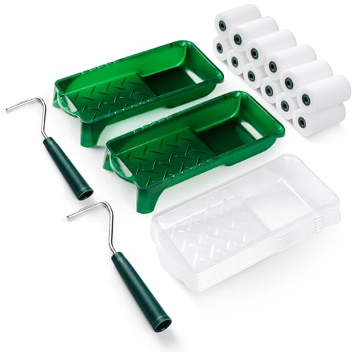 Mister Rui Farbroller Set Klein, Farbroller Klein 5cm, Schaumstoff Farbroller, 2 Zoll Lackierwalze zum Streichen von schmalen und schwer zugänglichen Stellen, Packung mit 22 Mister Rui Farbroller Set Klein, Farbroller Klein 5cm, Schaumstoff Farbroller, 2 Zoll Lackierwalze zum Streichen von schmalen und schwer zugänglichen Stellen, Packung mit 22 von Mister Rui