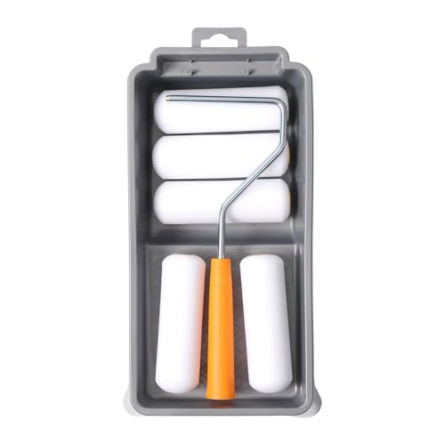 Mister Rui Mini-Glanzrollen-Set mit Tablett und Rahmen, 10,2 cm, Mini-Rollen-Set für flache Oberflächen und glatte Oberflächen Mister Rui Mini-Glanzrollen-Set mit Tablett und Rahmen, 10,2 cm, Mini-Rollen-Set für flache Oberflächen und glatte Oberflächen von Mister Rui
