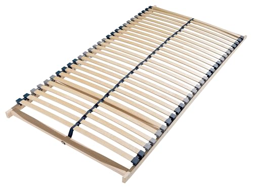 Mister Sandman Lattenrost 100x200 cm 7 Zonen ergonomisch 28 Federleisten stabil rutschfest atmungsaktiv leise LGA-Zertifiziert selbst zusammenbaubar Federholzrahmen kompatibel mit Allen Matratzen von Mister Sandman