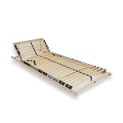 Mister Sandman Lattenrost 120x200 cm ErgoFlex 7 Zonen verstellbar Kopfteil Lattenrahmen stabil leise Bettgestell kompatibel mit Allen Matratzen und Bettgestell selbstmontierend von Mister Sandman